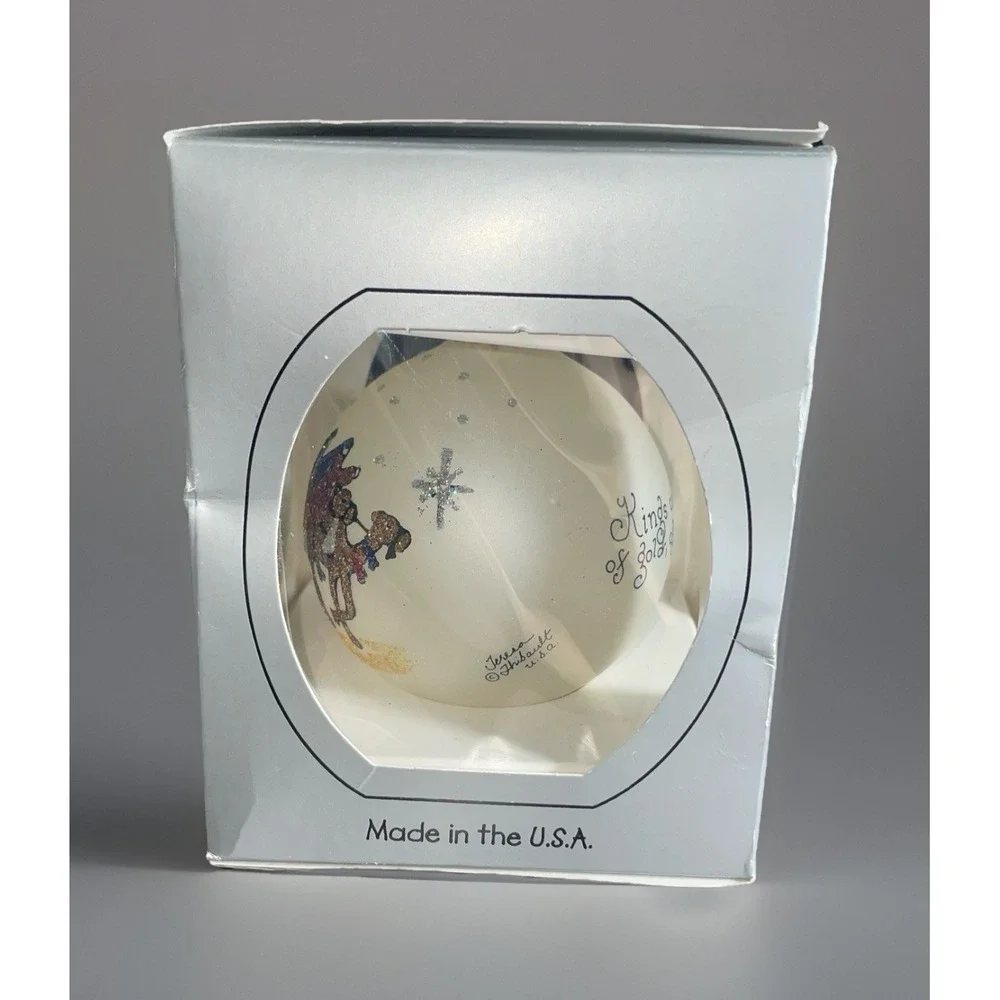 Vintage Swarovski THREE KINGS WISEMEN Matthew 2:11‎ Teresa Hand Painted Ornament